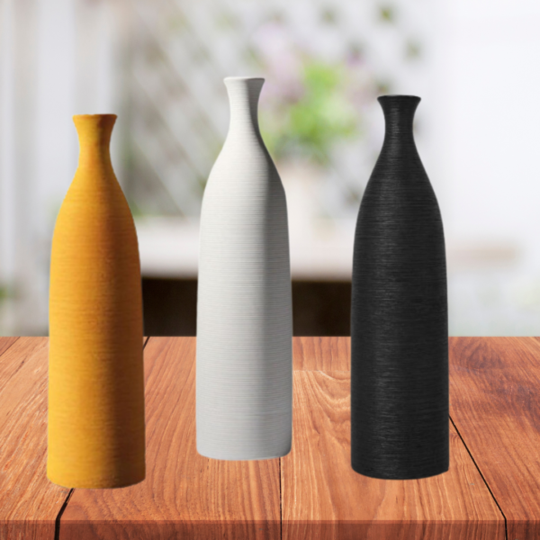 Matte Ceramic Decorative Vases – Minimalist Tall and Round Designs in Assorted Colors - Image 5