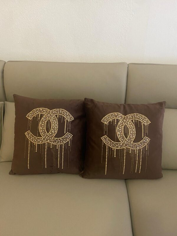 Luxury Designer Throw Pillows with Rhinestone Embellishments – Elegant Home Décor Accents - Image 4